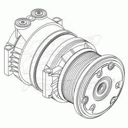 CS0120-11B1 - Compressor Asm - Air Conditioner (includes O-rings) 